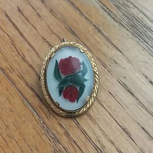 Vintage Rose Brooch & Pendant